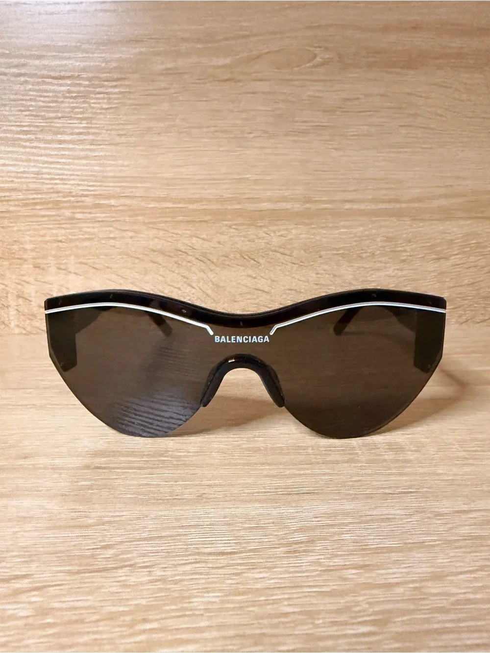 Balenciaga Black Oversized Cat-Eye Sunglasses
